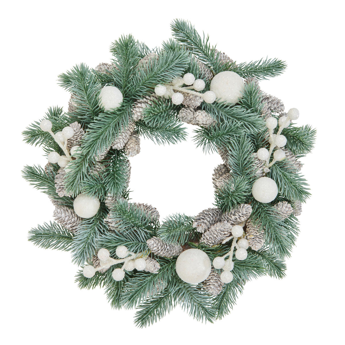 ADVENTI KOSZORÚ - erdőzöld, Lifestyle, műanyag/természetes anyagok (34cm) - X-Mas