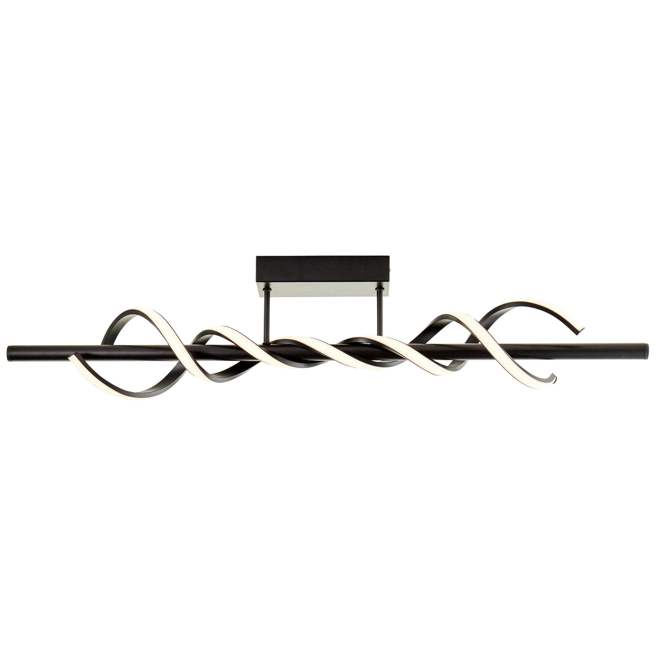 LED-DECKENLEUCHTE   - Schwarz, Design, Kunststoff/Metall (95,5/20/18cm) - Brilliant