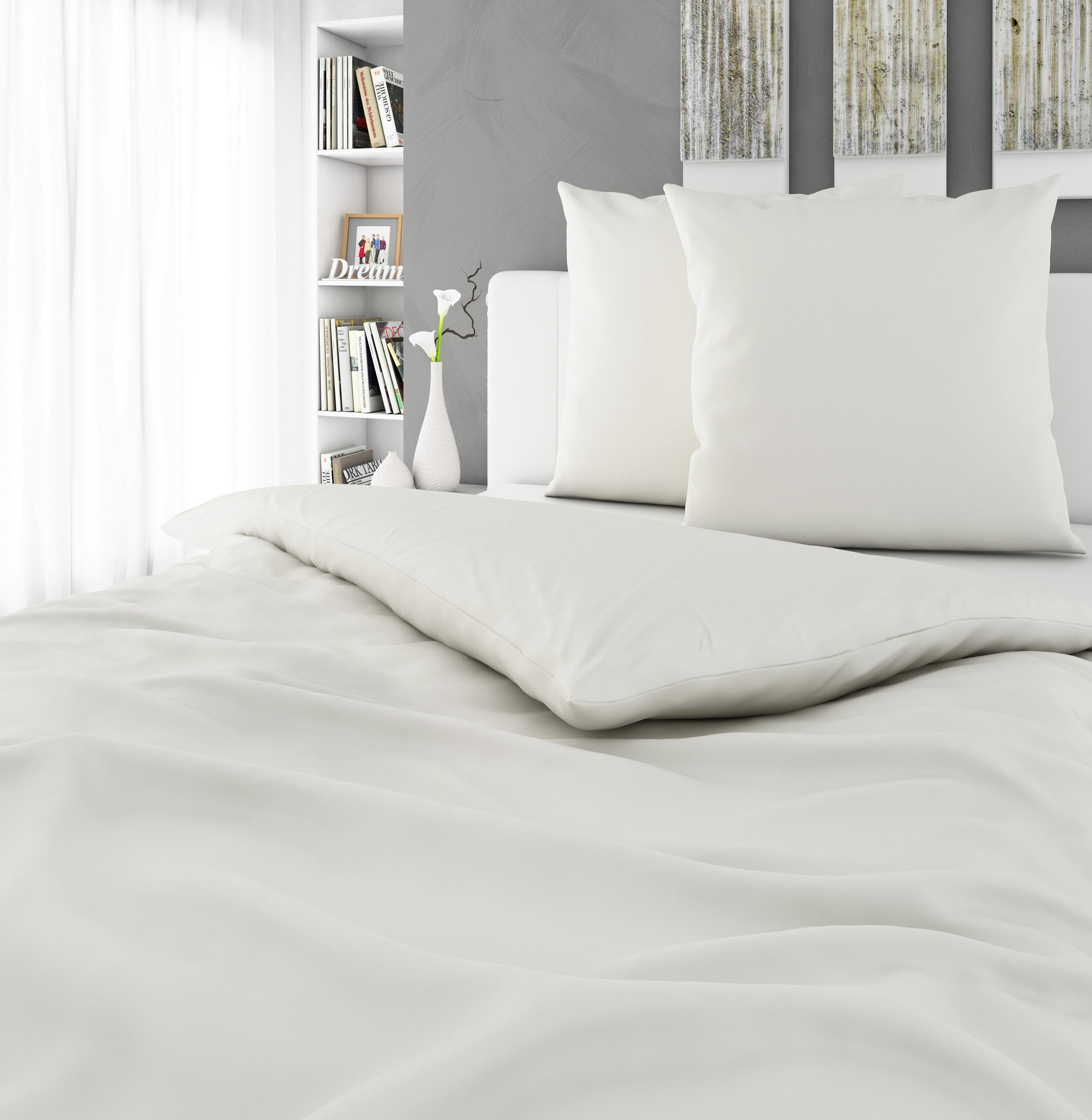 POSTELJINA 200/200 cm renforcé tkanina bela  - bela, Konvencionalno, tekstil (200/200cm) - Bio:Vio