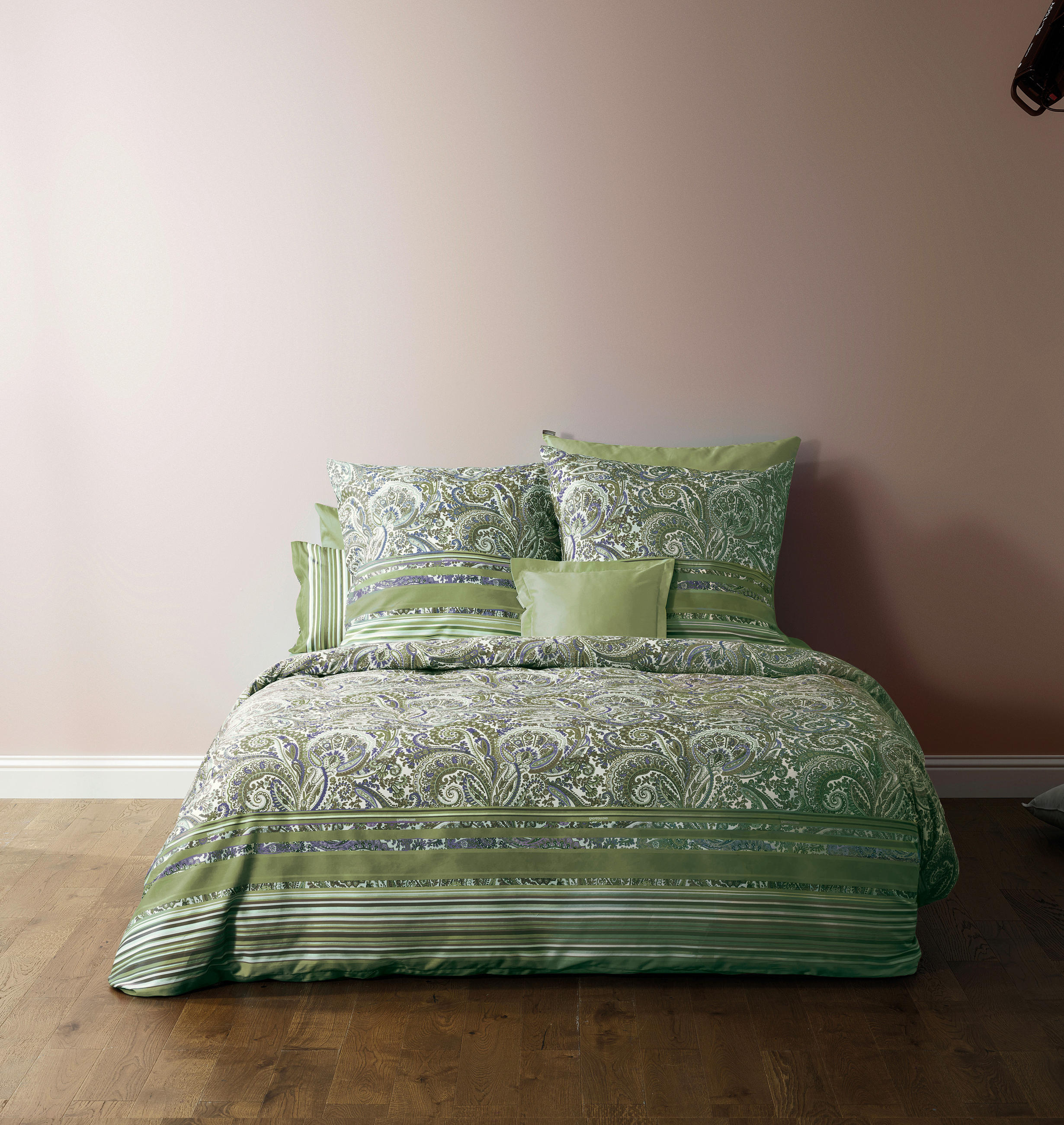 BETTWÄSCHE Satin 135/200 cm  - Hellgrün, KONVENTIONELL, Textil (135/200cm) - Bassetti