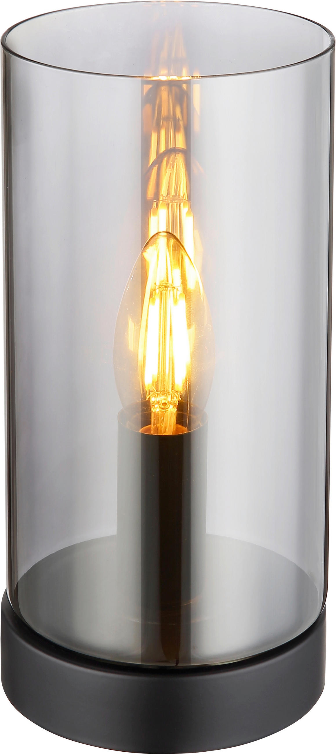 TISCHLEUCHTE - Schwarz, Basics, Glas/Metall (11/22,5cm) - Globo
