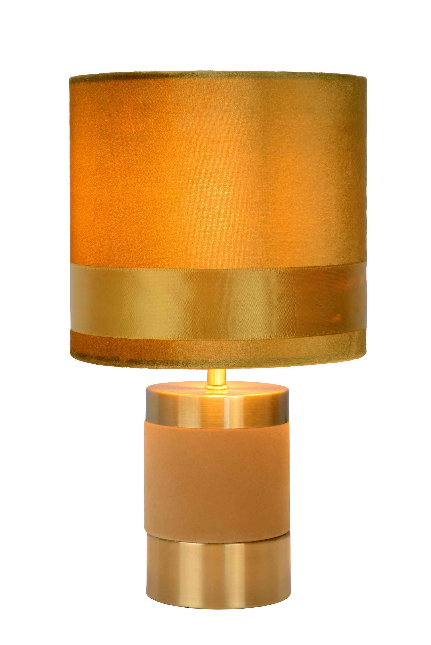 TISCHLEUCHTE - Gelb/Goldfarben, Design, Textil/Metall (18/32cm) - Lucide