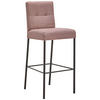 BARHOCKER Webstoff Rosa, Schwarz Eisen Stoffauswahl  - Schwarz/Rosa, Design, Textil/Metall (42/102/50cm) - home24