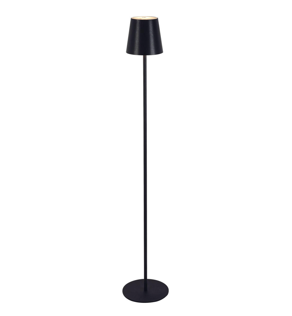 AKKU-STEHLEUCHTE 22/130 cm    - Schwarz, KONVENTIONELL, Kunststoff/Metall (22/130cm) - Novel