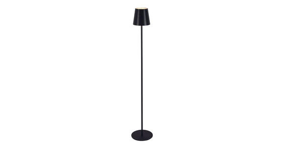 AKKU-STEHLEUCHTE 22/130 cm - Schwarz, KONVENTIONELL, Kunststoff/Metall (22/130cm) - Novel