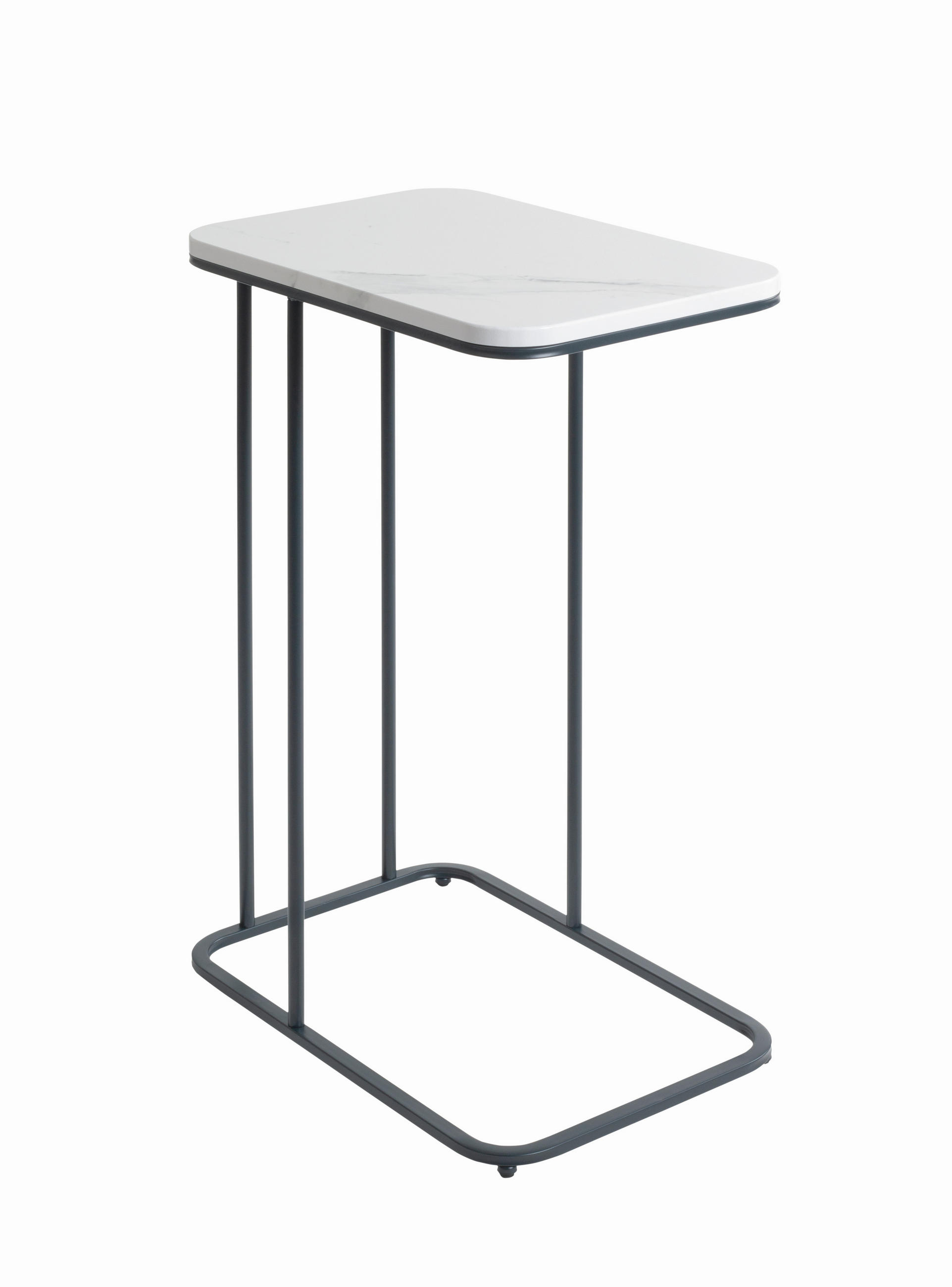 BEISTELLTISCH 45/30/67 cm Anthrazit, Weiß rechteckig  - Anthrazit/Weiß, Trend, Holzwerkstoff/Metall (45/30/67cm)