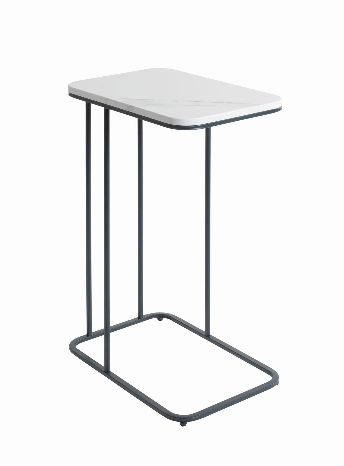 BEISTELLTISCH 45/30/67 cm Anthrazit, Weiß rechteckig  - Anthrazit/Weiß, Trend, Holzwerkstoff/Metall (45/30/67cm)