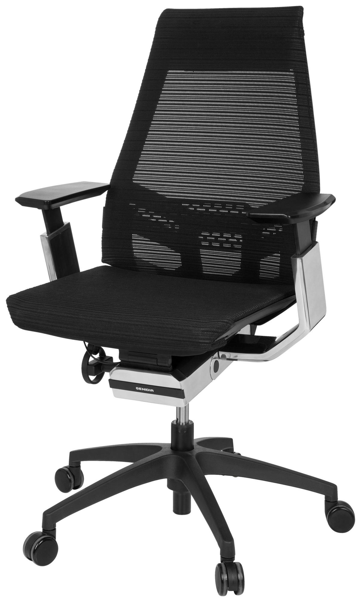 SNURRSTOL  i nätklädsel svart, kromfärg  - kromfärg/svart, Modern, textil/plast (70/112/55cm) - MID.YOU