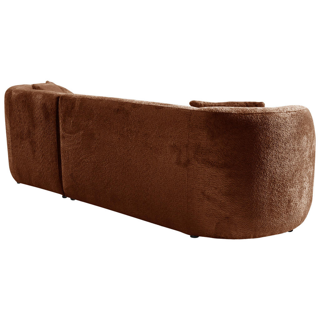 Thumbnail - Mid.you Ecksofa, Rost, Textil, 3-Sitzer, Ottomane rechts, L-Form, 264x143 cm, Made in EU, Wohnzimmer, Sofas & Couches, W...