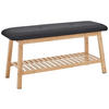 SCHUHBANK Naturfarben, Schwarz  - Schwarz/Naturfarben, Basics, Naturmaterialien/Textil (90/44.5/34.5cm) - Carryhome