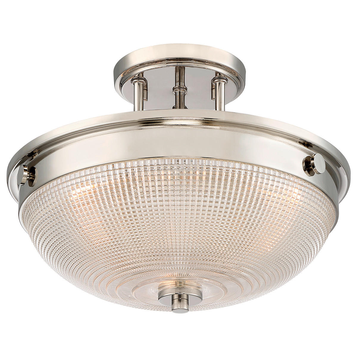 STROPNA SVETILKA Elstead Mantle 32.7/24.6 cm   - barve niklja, Konvencionalno, kovina/steklo (32.7/24.6cm) - Elstead Lighting