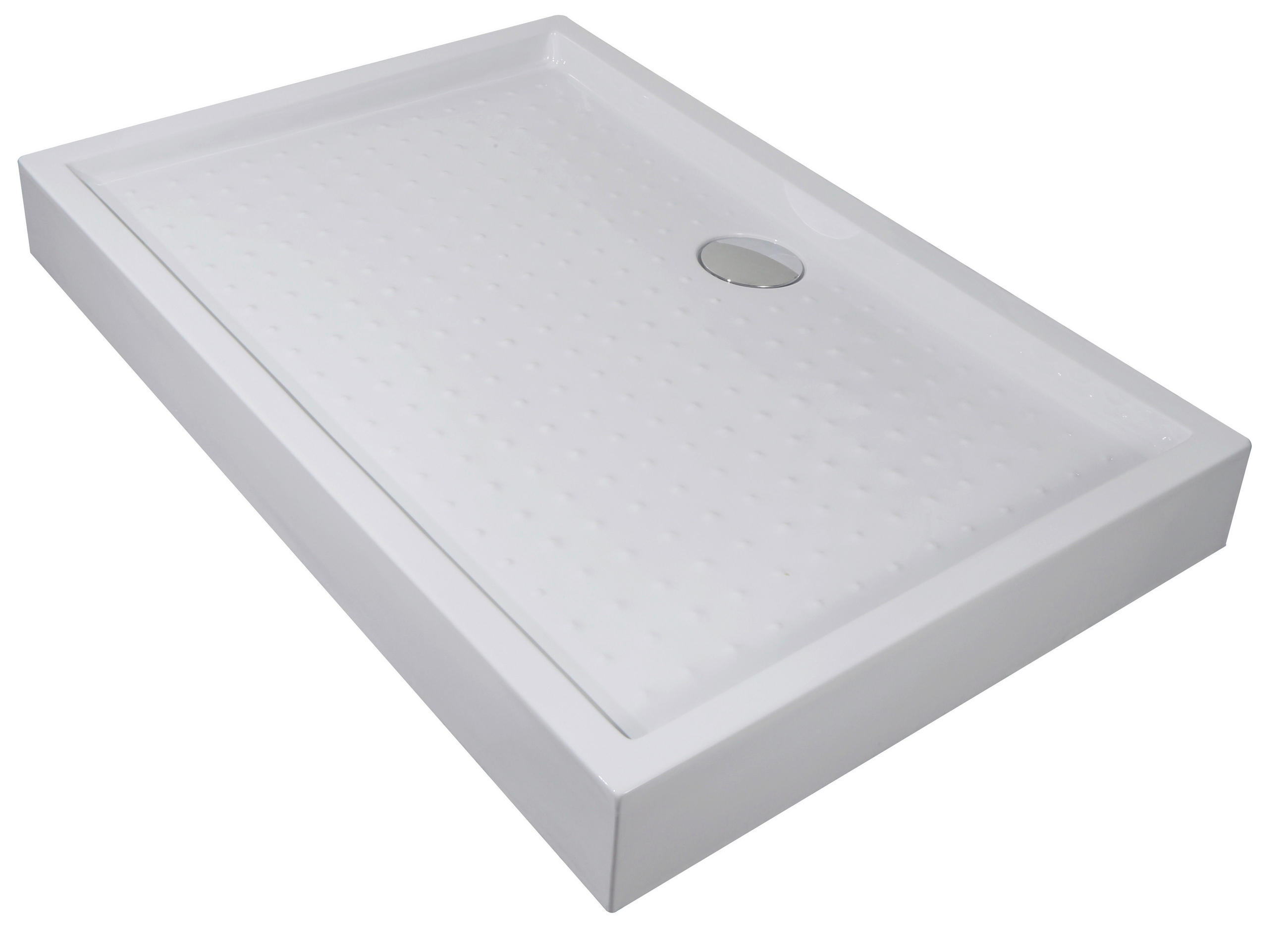 DUSCHTASSE Weiß   - Weiß, KONVENTIONELL, Kunststoff (120/12,5/80cm) - Sanotechnik