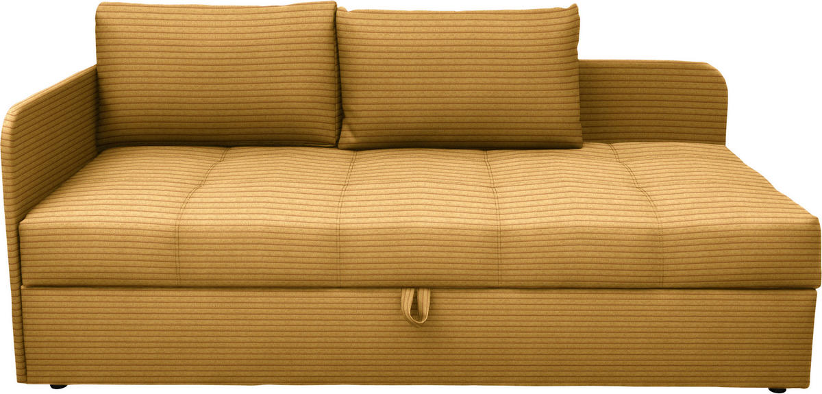 LIEGE Cord Currygelb  - Currygelb/Schwarz, Basics, Kunststoff/Textil (95/90/205cm) - Xora