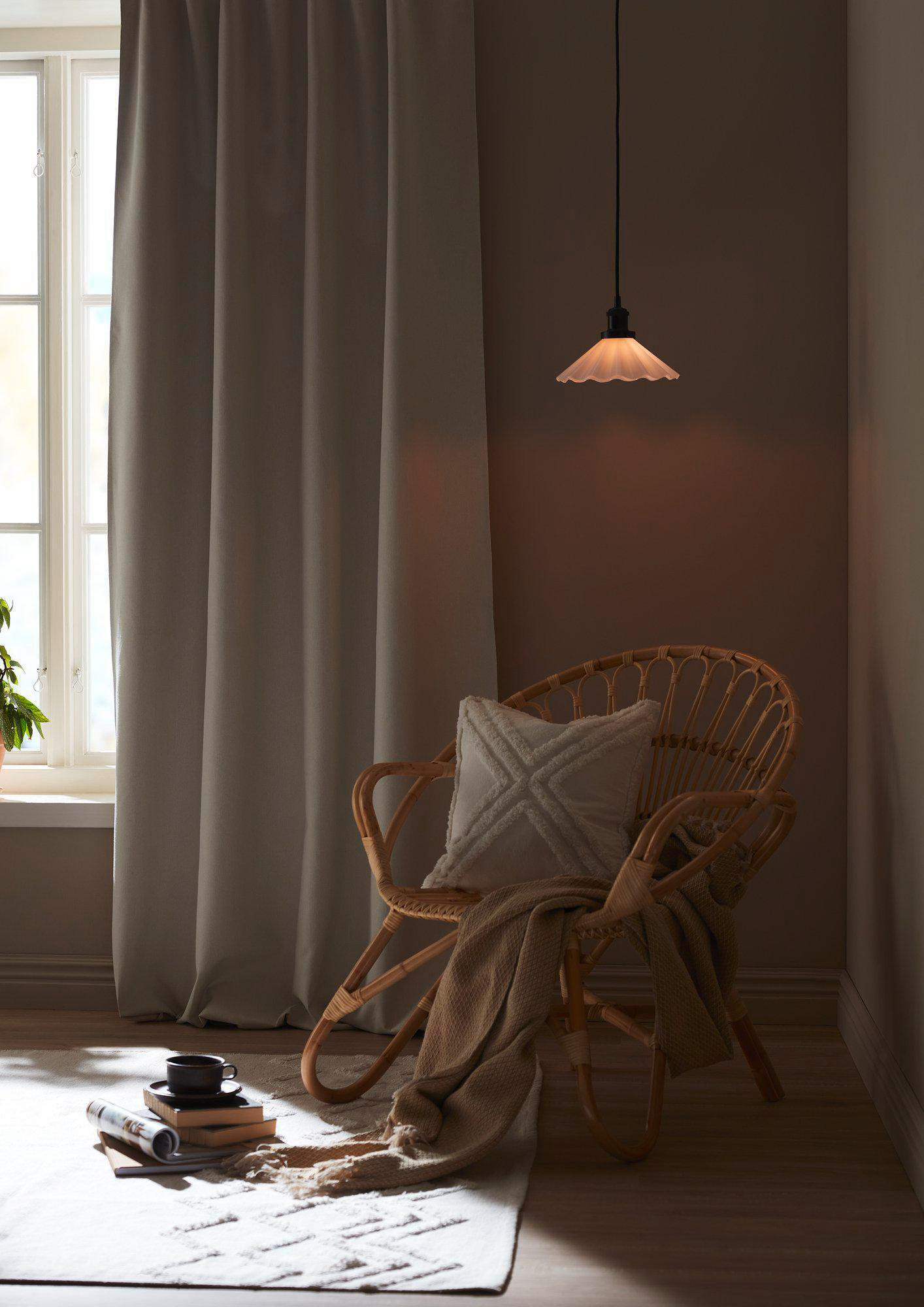 Thumbnail - Svanefors Verdunkelungsvorhang Colin, Beige, Textil, Uni, 135x280 cm, Wohntextilien, Gardinen & Vorhänge, Verdunkelungsv...