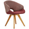 ARMLEHNSTUHL Webstoff  - Eichefarben/Bordeaux, Design, Holz/Textil (58/83/59cm) - Linea Natura