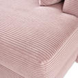 ECKSOFA in Cord Rosa  - Schwarz/Rosa, KONVENTIONELL, Holz/Textil (267/181cm) - Carryhome