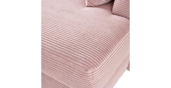 ECKSOFA in Cord Rosa  - Schwarz/Rosa, KONVENTIONELL, Holz/Textil (267/181cm) - Carryhome