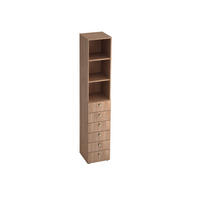 REGAL Nussbaumfarben  - Nussbaumfarben/Alufarben, KONVENTIONELL, Holzwerkstoff/Metall (40/215,6/42cm) - Venda