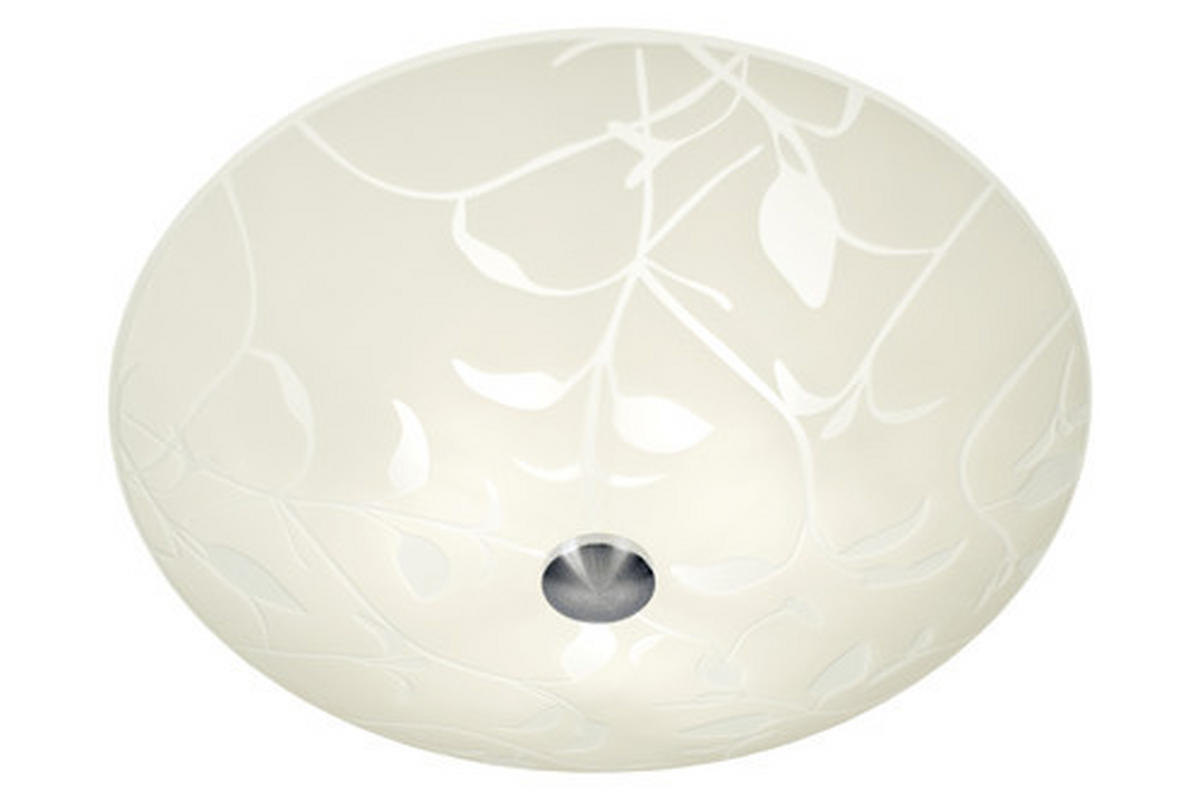 TAKLAMPA  - vit/aluminiumfärgad, Klassisk, metall/glas (50/19/50cm)