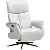 RELAXSESSEL in Leder Silberfarben  - Silberfarben/Schwarz, Design, Leder/Metall (78/106/88cm) - Welnova