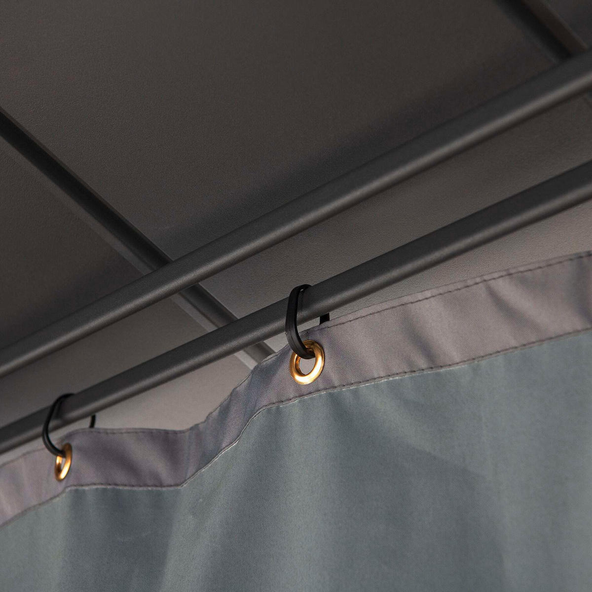 PAVILLON-SEITENTEIL   - Grau, Basics, Kunststoff (265/221cm) - Modante
