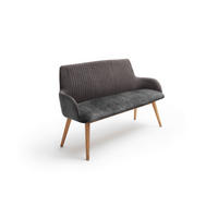 POLSTERBANK Textil Anthrazit  - Wildeiche/Anthrazit, Modern, Holz/Textil (157/90/60cm) - MID.YOU