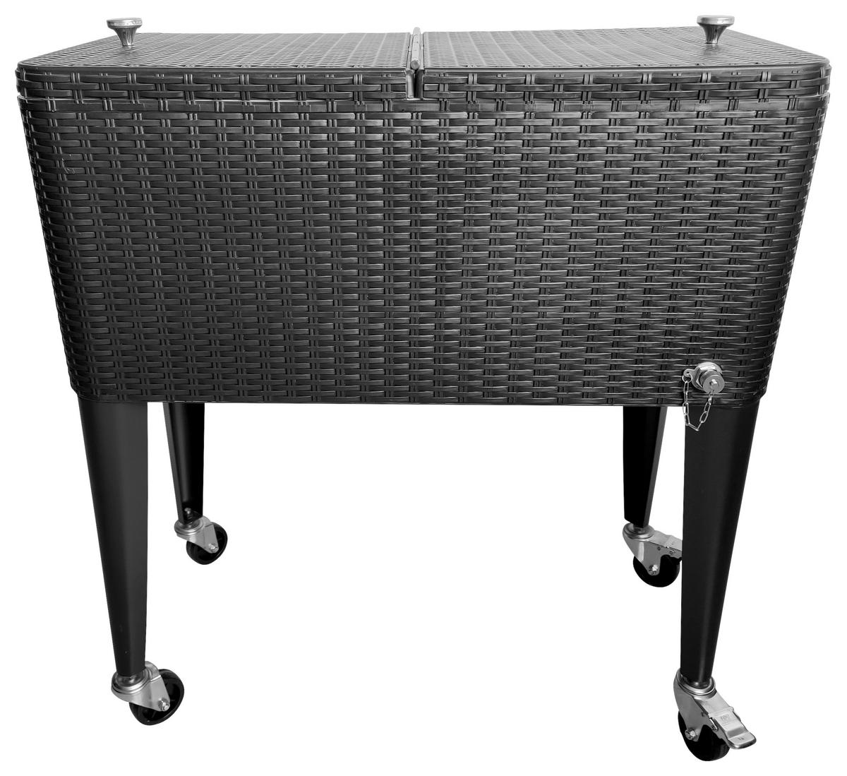 KÜHLBOX Schwarz  - Schwarz, KONVENTIONELL, Metall (43,00/89,00/92,00cm) - Ambia Garden