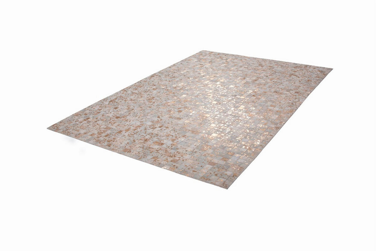 FLACHWEBETEPPICH 80/150 cm Rocket 110 Elfenbein / Gold Creme, Goldfarben  - Goldfarben/Creme, Basics, Leder/Textil (80/150cm) - Novel