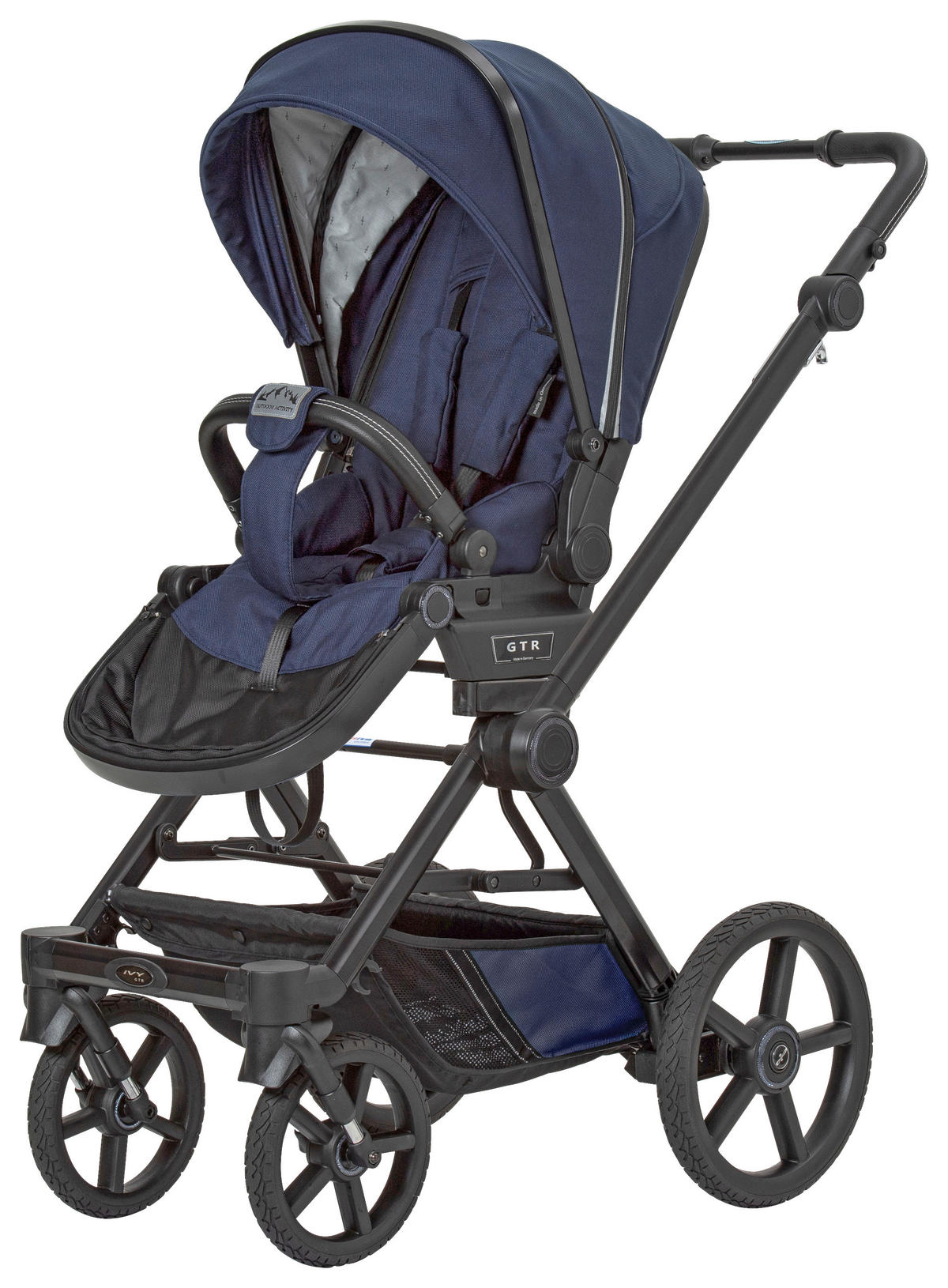 KINDERWAGENSET  Ivy GTR Outdoor  Saphir  - Schwarz/Dunkelblau, Basics, Textil (58/116/96cm) - Hartan