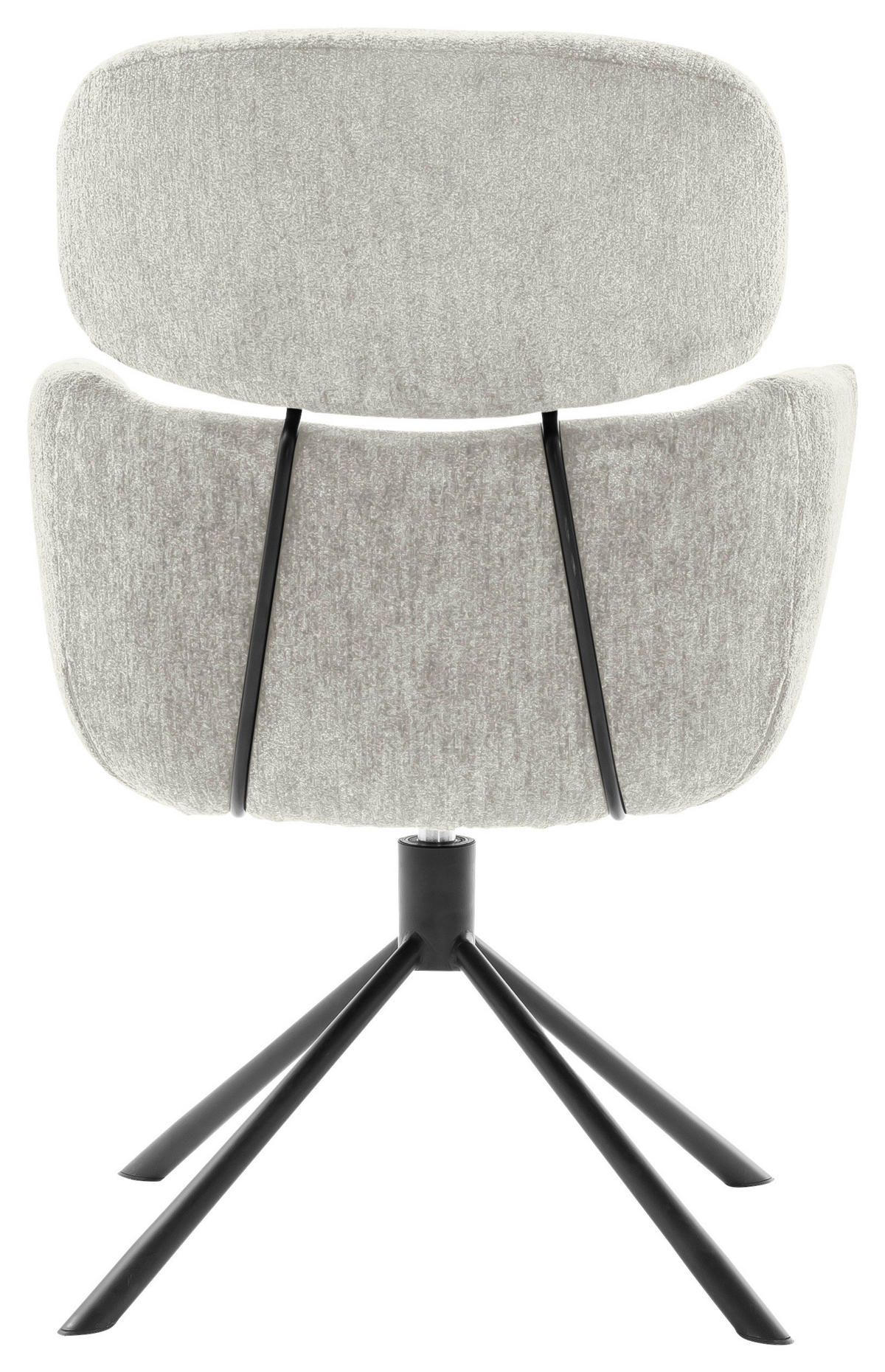 ARMLEHNSTUHL  in Stahl Struktur  - Hellgrau/Schwarz, Design, Textil/Metall (60/90/65cm) - Novel