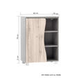UNTERSCHRANK 60/79/35 cm   - Silberfarben/Eiche Wotan, Natur, Holzwerkstoff/Kunststoff (60/79/35cm) - Xora
