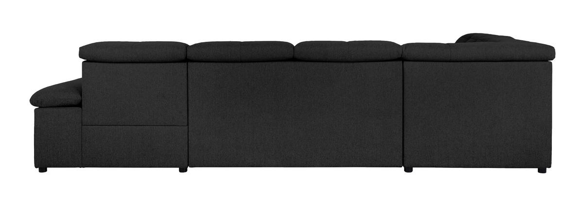 WOHNLANDSCHAFT Schwarz  - Schwarz/Grau, Design, Textil/Metall (215/328/173cm) - MID.YOU