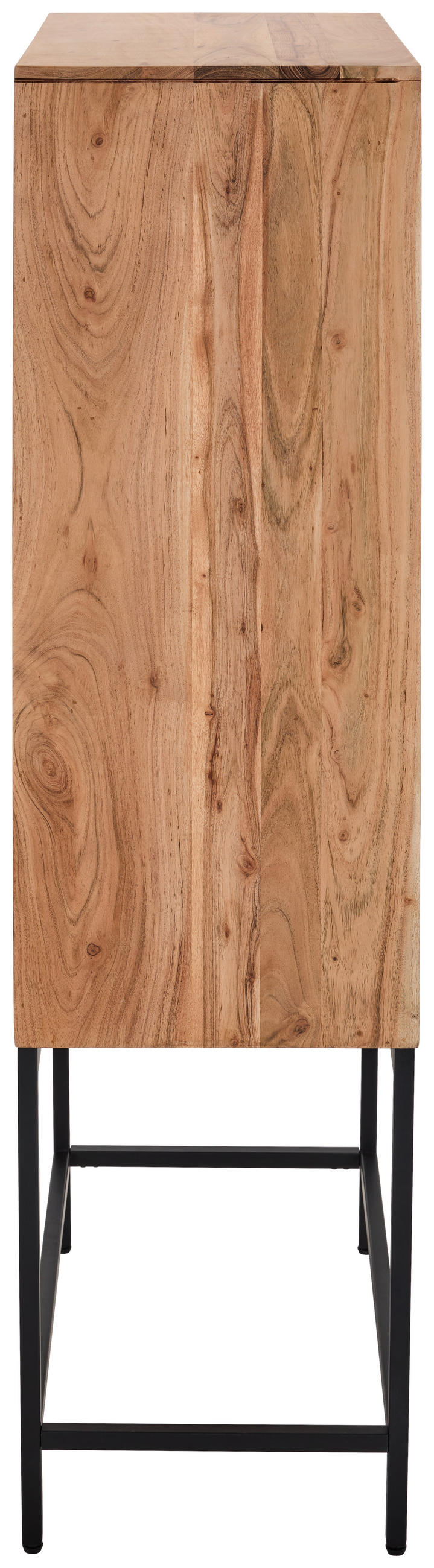 HIGHBOARD  80/150/40 cm  - Schwarz/Akaziefarben, KONVENTIONELL, Holz/Metall (80/150/40cm) - Livetastic