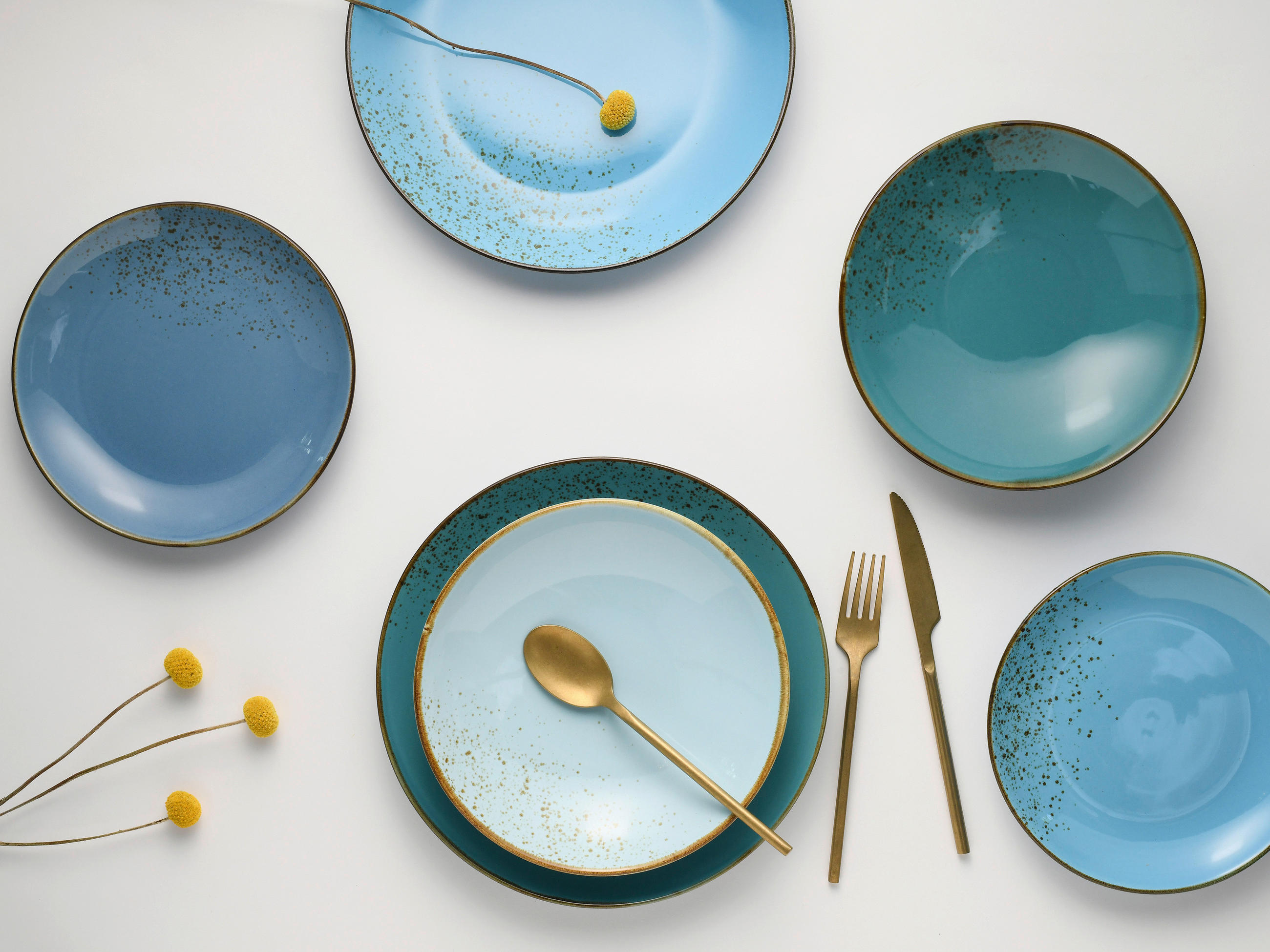 DESSERTTELLERSET 6-teilig  - Hellblau, Trend, Keramik (21cm) - Creatable