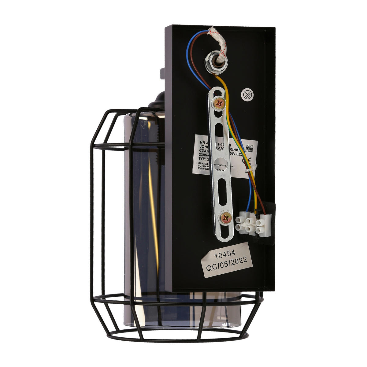 WANDLEUCHTE 23/15/24 cm   - Schwarz, KONVENTIONELL, Metall (23/15/24cm)