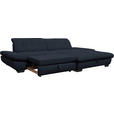 ECKSOFA in Mikrofaser Dunkelgrau  - Dunkelgrau/Schwarz, Design, Textil/Metall (290/198cm) - Xora