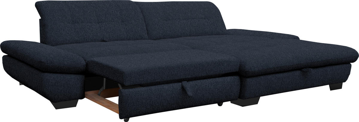 ECKSOFA in Mikrofaser Dunkelgrau  290/198 cm  - Dunkelgrau/Schwarz, Design, Textil/Metall (290/198cm) - Xora