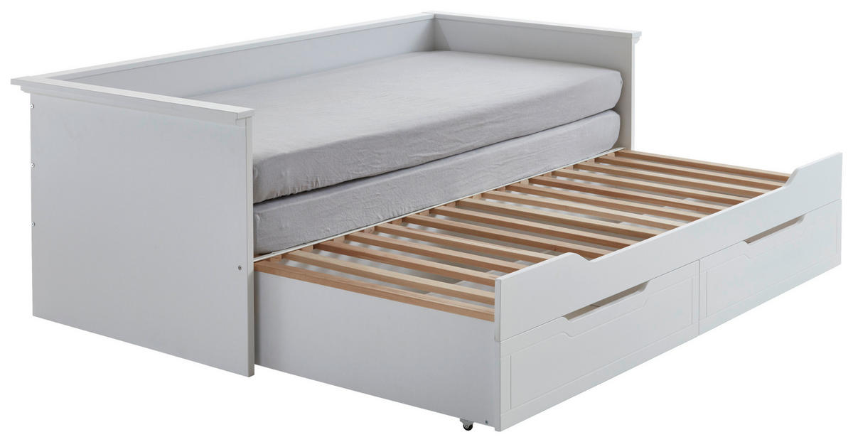 PAT EXTENSIBIL in alb  - alb, Konventionell, plastic/lemn (90/180/200cm) - Carryhome