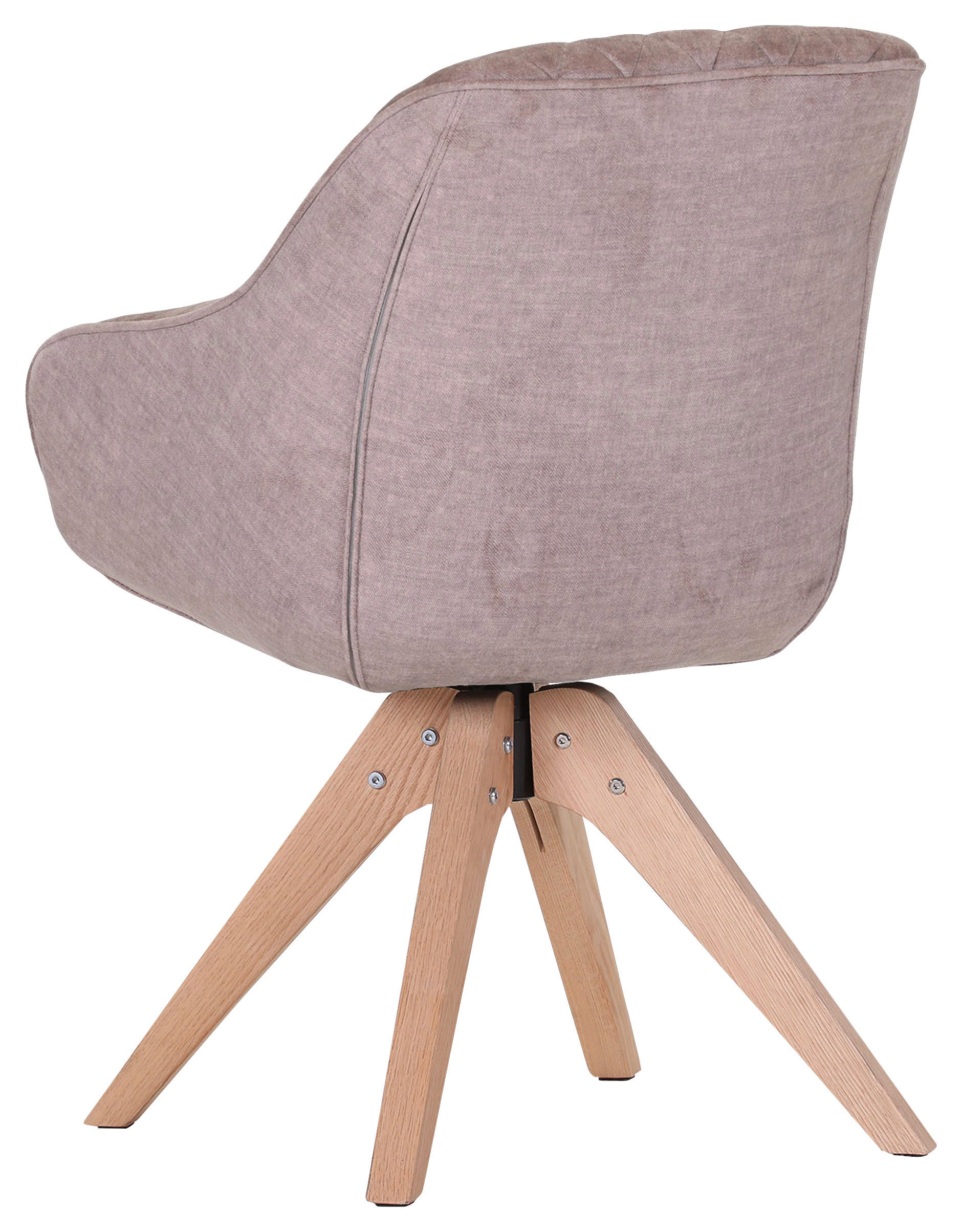ARMLEHNSTUHL  in Flachgewebe  - Hellbraun/Eichefarben, LIFESTYLE, Holz/Textil (60/83/65cm) - Landscape