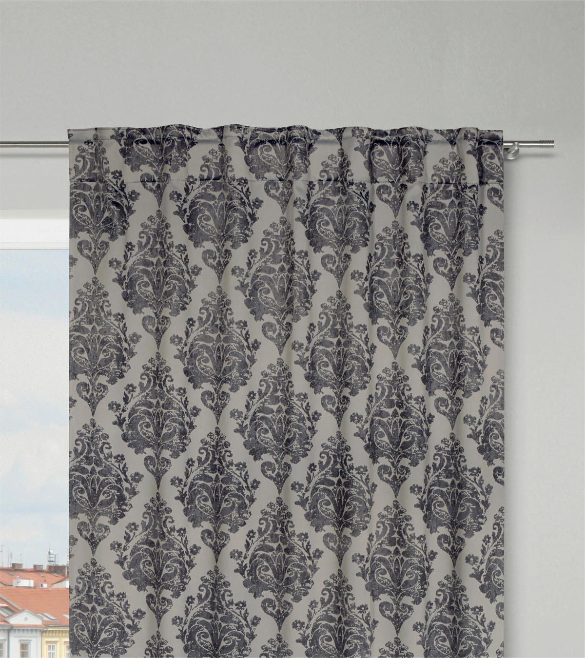 GARDINLÄNGD black-out (mörkläggande)  - antracit, Basics, textil (135/245cm)