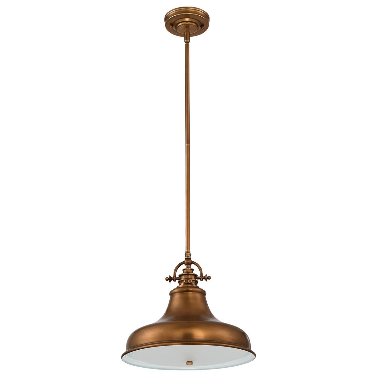 HÄNGELEUCHTE Elstead Emery 28.4/37.7 cm   - Messingfarben, Design, Glas/Metall (28.4/37.7cm) - Elstead Lighting