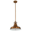 HÄNGELEUCHTE 28.4/37.7 cm    - Messingfarben, Design, Glas/Metall (28.4/37.7cm) - Elstead Lighting