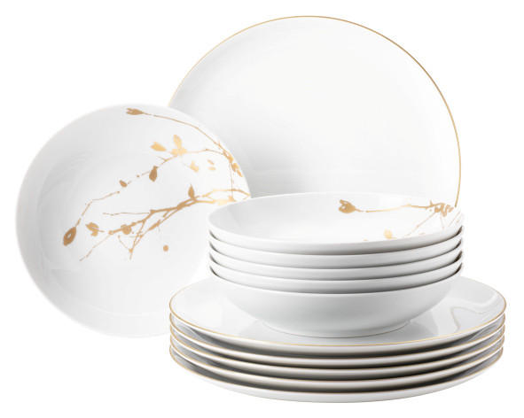 TAFELSERVICE Liberty - Golden Rose Hip 12-teilig  - Basics, Keramik (32,3/32,3/23,5cm) - Seltmann Weiden