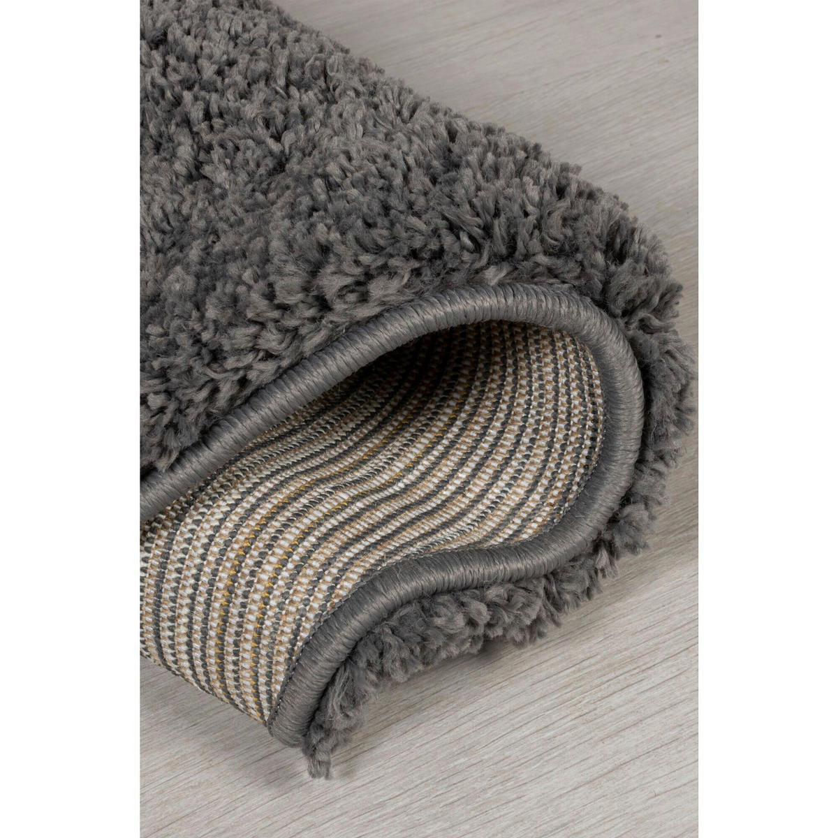 SHAGGY Flair Rugs Grau, Dunkelgrau  - Dunkelgrau/Grau, Basics, Textil (133mm) - Xora