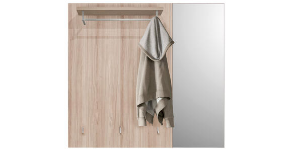 GARDEROBENPANEEL in 120/112/30 cm - Eichefarben/Grau, Design, Holzwerkstoff (120/112/30cm) - Voleo