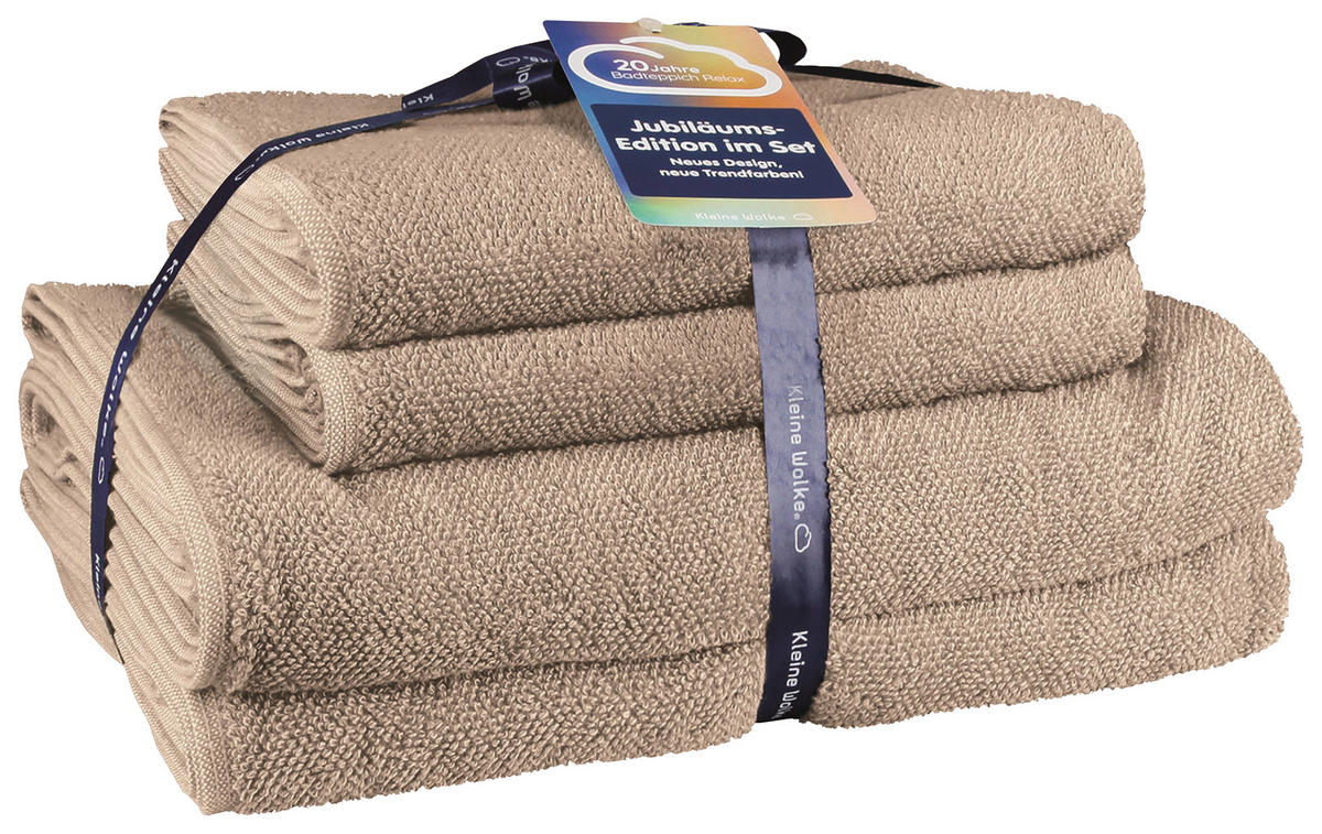 SADA RUČNÍKŮ, 50x100/70x140 cm, šedohnědá - šedohnědá, Konvenční, textil (50x100/70x140cm) - Kleine Wolke