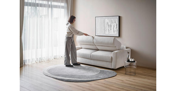 SCHLAFSOFA Creme  - Creme/Schwarz, Design, Holz/Kunststoff (200/89/97cm) - Novel