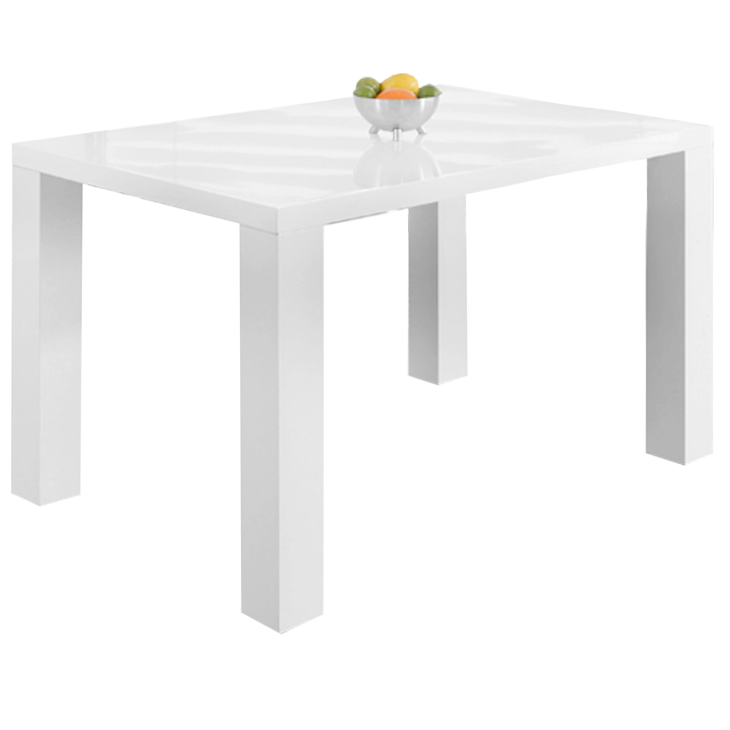 ESSTISCH rechteckig Weiß Hochglanz  - Weiß Hochglanz, MODERN, Holzwerkstoff (120/80/76cm) - Livetastic