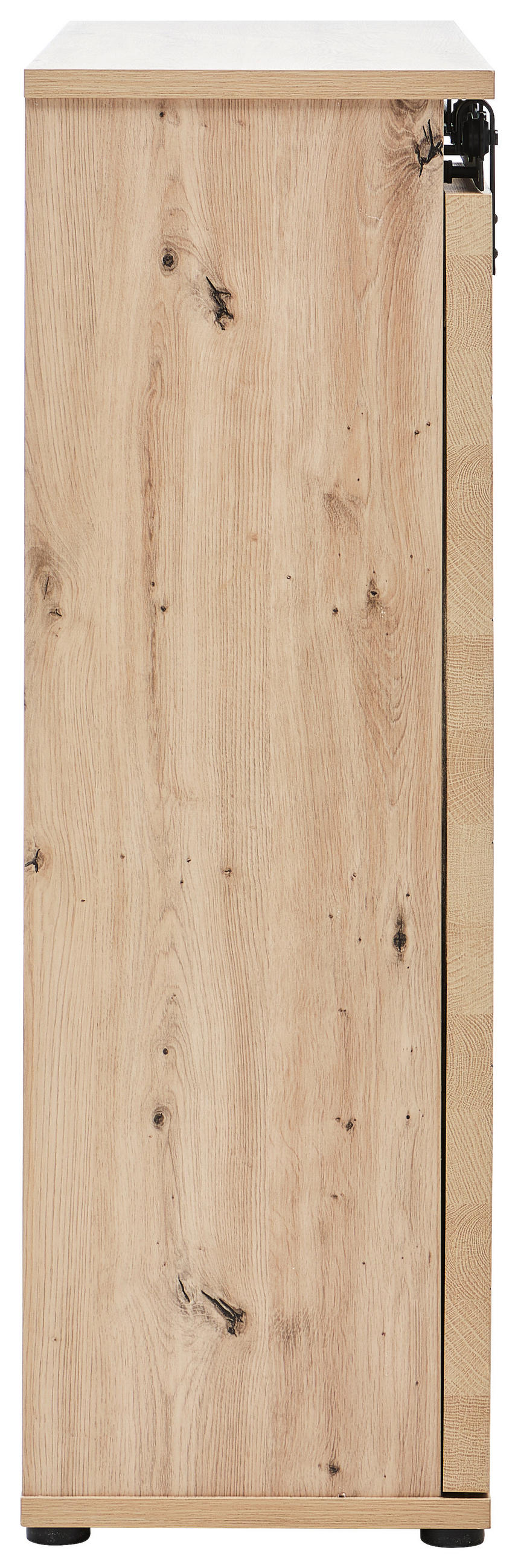 VYSOKÁ KOMODA, čierna, farba duba, 120/126/40 cm - čierna/farba duba, Lifestyle, kov/kompozitné drevo (120/126/40cm) - MID.YOU