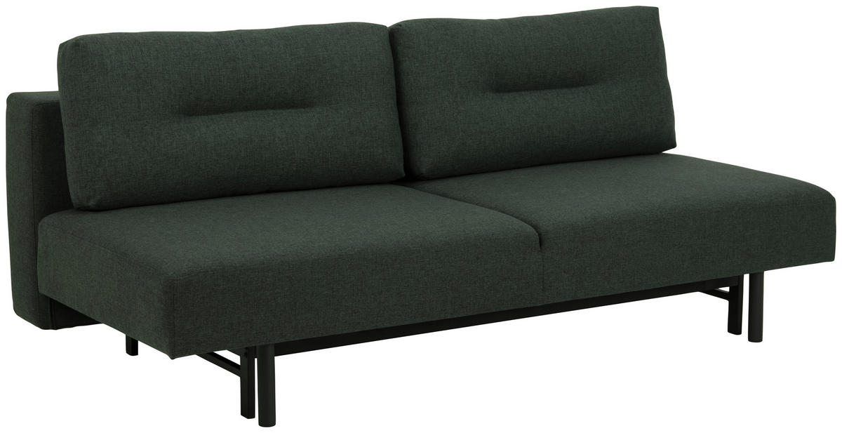 ROZKLÁDACÍ POHOVKA, textil, zelená - černá/zelená, Konvenční, kov/textil (200/83/105cm) - Livetastic